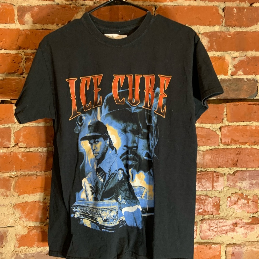Ice Cube Medium Black Graphic Preowned T-Shirt - image 2